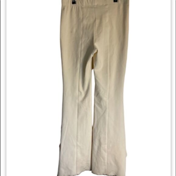 Common Sense Cream Flare High Rise pullover Style Leg Tie Details Pants.Size L - Picture 8 of 16